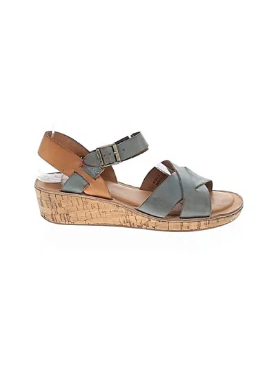 Pre-owned Kork-ease Wedges In Teal