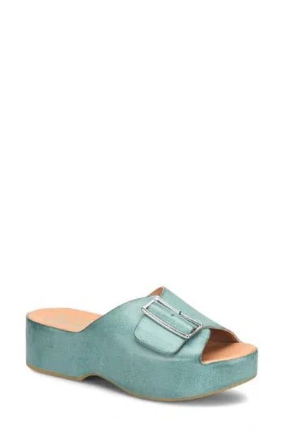 Kork-ease ® York Platform Slide Sandal In Blue