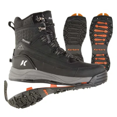 Pre-owned Korkers Snowmageddon Men's Winter Boots In Black