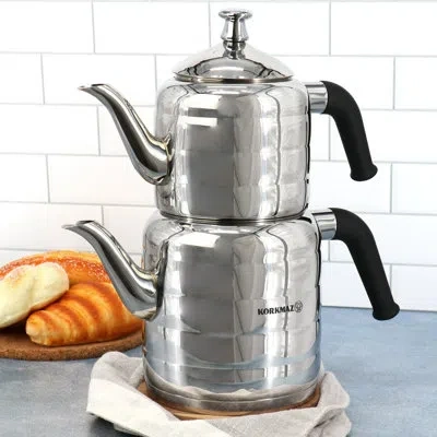 Korkmaz 83.1oz. Teapot Set In Silver