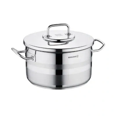 Korkmaz Astra2 Stainless Steel Pot, High-performance Multi-purpose Cookware With Lid In Polished