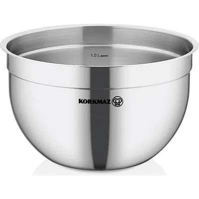 Korkmaz Gastro Proline 1.8 Quart Stainless Steel Mixing Bowl In Silver