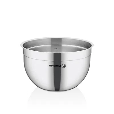 Korkmaz Gastro Proline 5.4 Quart Stainless Steel Mixing Bowl In Silver