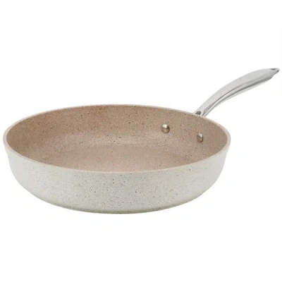 Korkmaz Granita 11 Inch Nonstick Tava And Frypan In Tan In White