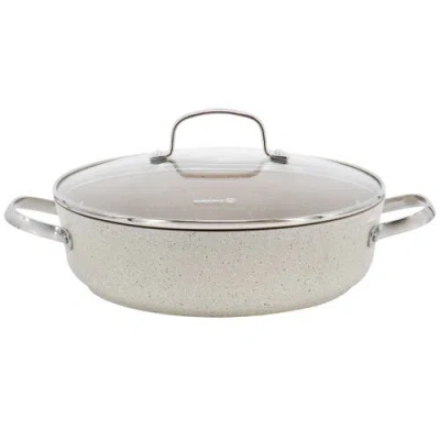 Korkmaz Granita 3.5 Liter Aluminum Nonstick Low Casserole In Neutral