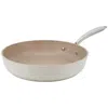 Korkmaz Granita Aluminum Nonstick 12 Inch Frying Pan In Tan In White