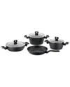 Korkmaz Nora 7pc Cookware Set In Black