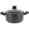 Korkmaz Ornella Non Stick 11 Inch 8 Liter Casserole With Lid In Black