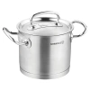 Korkmaz Proline Professional Series 9 Liter Stainless Steel Extra Deep Casserole With Lid In Silver