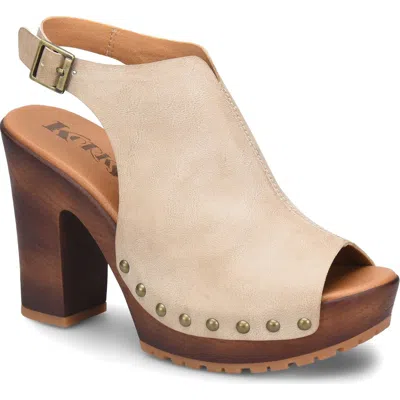 Korks Arden Open Toe Heeled Sandal In Beige