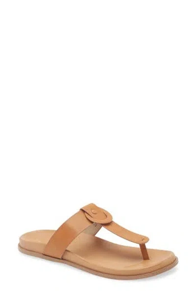 Korks Audie Thong Sandal In Light Tan