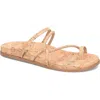 Korks Audra Sandal In Natural Cork