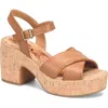 Korks Calda Platform Sandal In Light Tan