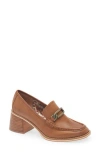 Korks Camilla Block Heel Loafer In Brown