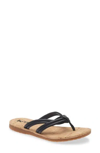 Korks Cascade Sandal In Black