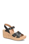 Korks Denica Wedge Sandal In Black