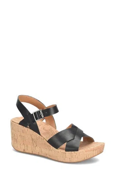 Korks Denica Wedge Sandal In Black