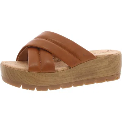Korks Faithe Womens Criss-cross Manmade Wedge Sandals In Multi