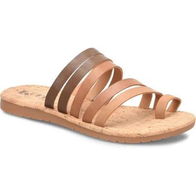 Korks Khela 21 Womens Faux Leather Slip On Strappy Sandals In Multi