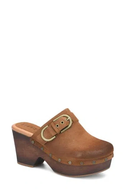 Korks Lacey Clog In Tan Nubuck