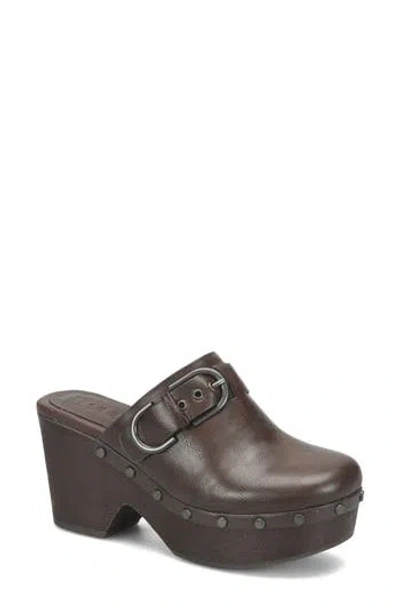 Korks Lacey Platform Clog In Brown
