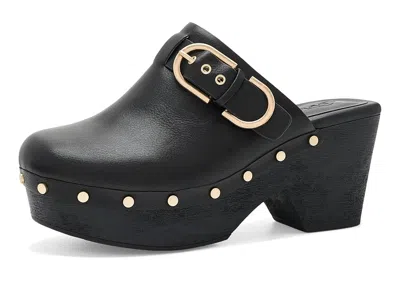 Korks Lacey Women's Slippers Black W/gold Hardware: 7 M, Faux Leather