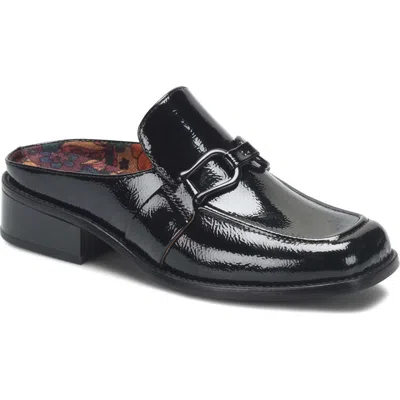 Korks Laporte Bit Loafer Mule In Black Patent
