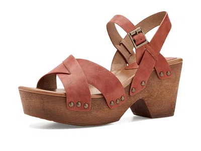 Korks Leda Women's Dress Sandals Rust: 11 M In Brown