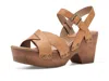 Korks Leda Ankle Strap Platform Sandal In Brown