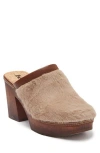 Korks Lori Faux Fur Slip-on Clog In Brown
