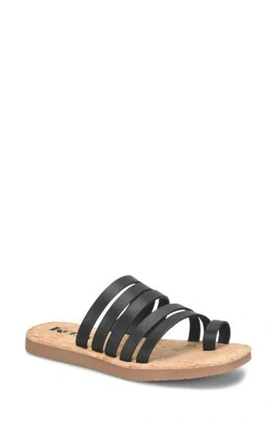 Korks Marisol Toe Loop Slide Sandal In Black
