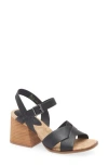 Korks Pacye Block Heel Sandal In Black