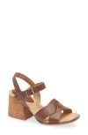 Korks Pacye Block Heel Sandal In Dark Brown