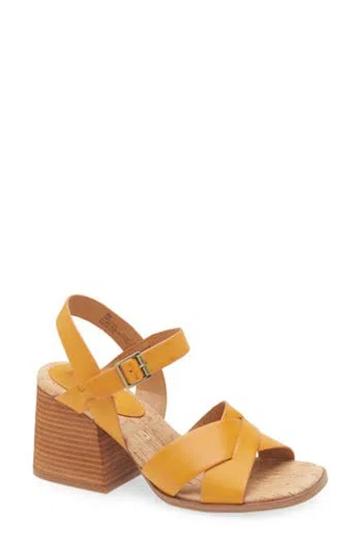 Korks Pacye Block Heel Sandal In Orange