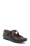 Korks Paige Crossover Mary Jane Flat In Black