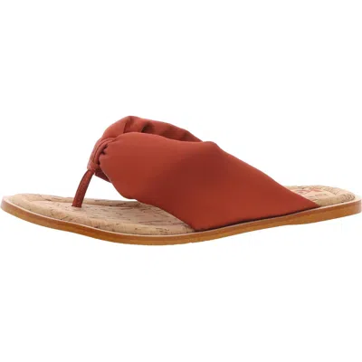 Korks Poppy Womens Faux Leather Slip On Slide Sandals In Multi