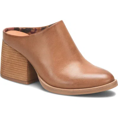 Korks Savi Block Heel Mule In Tan