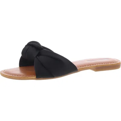 Korks Soleil Womens Bow Slide Sandals In Black