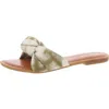 Korks Soleil Womens Bow Slide Sandals In Green