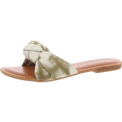 Korks Soleil Womens Bow Slide Sandals In Green