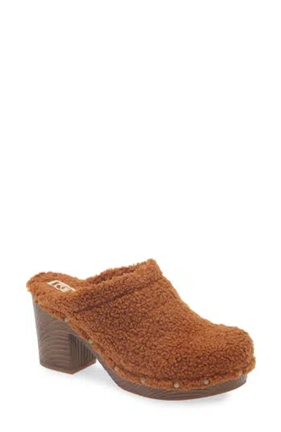 Korks Teddy Faux Fur Teddy Clog In Brown