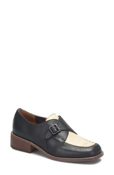 Korks Theodore Monk Shoe In Black/cream