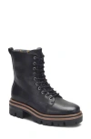 Korks Vail Lug Sole Combat Boot In Black