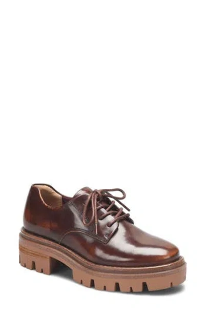 Korks Veda Lug Sole Platform Derby In Tan Box