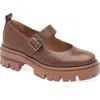Korks Veronika Mary Jane Flat In Brown