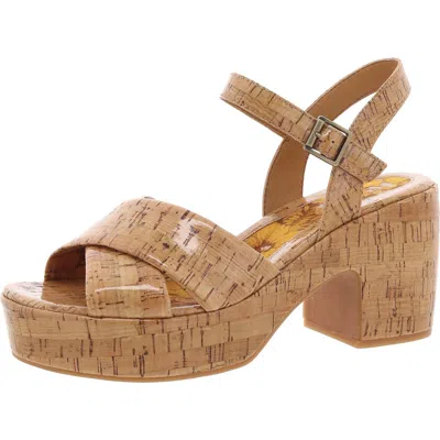 Korks Womens Buckle Cork Platform Heels In Multi