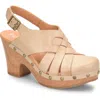 Korks Wynne Womens Faux Leather Slingback Clogs In White