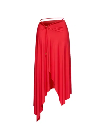 Korobeynikov Asymmetric Long Skirt In Red
