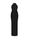 Korobeynikov Halterneck Backless Maxi Dress In Black