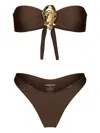 Korobeynikov Shell-embellishment Bikini In Brown